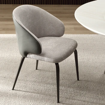 Офисные обеденные стулья с подлокотниками, кухонные Современные обеденные стулья для отдыха, Роскошный итальянский дизайн, мебель для дома Silla Comedor YQ50DC 14