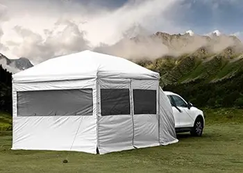 Палатка, 10 'x10' Навесная Палатка, 4 в 1 Задняя Дверь Палатки для Автомобиля, Пикник На Открытом Воздухе, Музыкальные Фестивали, Путешествия, Палатка для Кемпинга на Колесах 5
