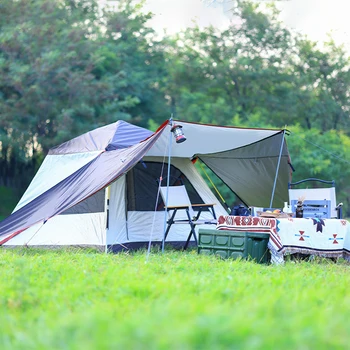 Палатка для кемпинга на открытом воздухе, полностью автоматическое быстрооткрывающееся портативное пляжное оборудование, солнцезащитный крем и непромокаемый навес 8