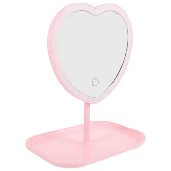 Пластиковое зеркало, Переносной Косметический Декор для стола, Основа из АБС-пластика в форме сердца 15