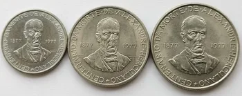 Португалия 1977 Писатель Персонаж Эрку Памятная монета Комплект из 3 предметов 2.5-5-25 Er 13