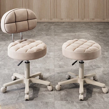 Простые парикмахерские кресла, салон красоты, Специальное подъемное вращающееся кресло, Парикмахерский круглый стул, Современная мебель для салона, Домашний стул для макияжа 13
