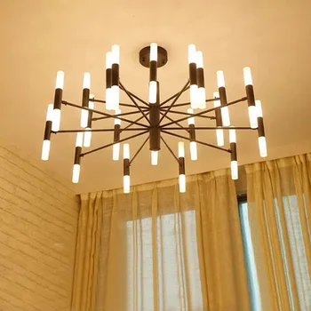 Простые постмодернистские светильники для гостиной Скандинавская атмосфера вилла ресторан в отеле освещение спальни роскошная люстра