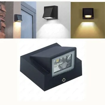 Светодиодный настенный светильник с одной головкой, водонепроницаемый IP65, садовый коридорный светильник, наружный внутренний светильник-бра AC85-265V