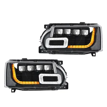 Светодиодный передний свет Автомобильные светодиодные фары Жесткий дальний ближний свет поворотник Подключи и играй Стиль DRL для Range Rover L322 7
