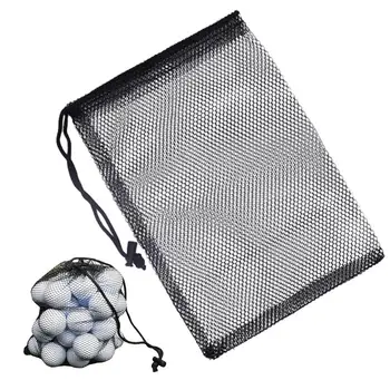 Сетка для гольфа, нейлоновая сумка для тенниса, 50 мячей для переноски, сумка на шнурке, сумки для гольфа, аксессуары для гольфа, Спорт в помещении и на открытом воздухе 9