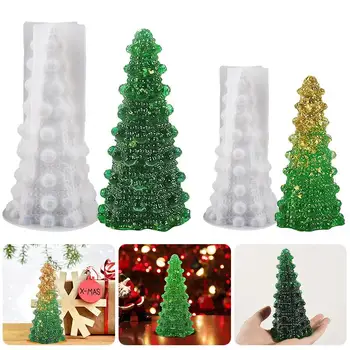 Силиконовые формы для рождественской елки, формы для ароматических свечей ручной работы, рождественские украшения, домашний декор, поделки 8