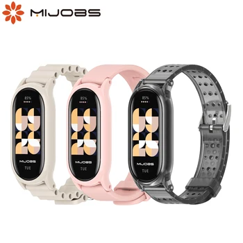 Силиконовый браслет для часов Mi Band 8, водонепроницаемая замена смарт-часов для Xiaomi Miband 8 Correa 3