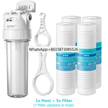 Система предварительного фильтрации воды для всего дома с осадком толщиной 5 микрон, 10-дюймовый предварительный фильтр PPFcotton 7