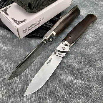 Складной карманный нож EDC из нержавеющей стали в новом российском стиле с деревянной ручкой, тактический инструмент самообороны, острый для охоты и кемпинга 11