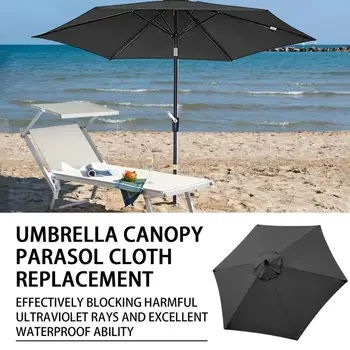 Сменный навес для зонтика для патио Моющийся Защитный водонепроницаемый навес UV30 Наружный навес из полиэстера для сада