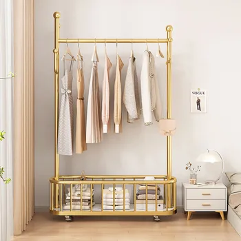 Современная стойка для хранения одежды, стоящая у стены, Золотая Модульная вешалка для одежды для шляп, Дизайнерская мебель для спальни Burro Ropa Perchero 3