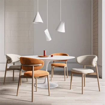 Современные деревянные обеденные стулья Ресторан Квартира Красивые итальянские обеденные стулья Модная удобная Уникальная мебель для дома Silla