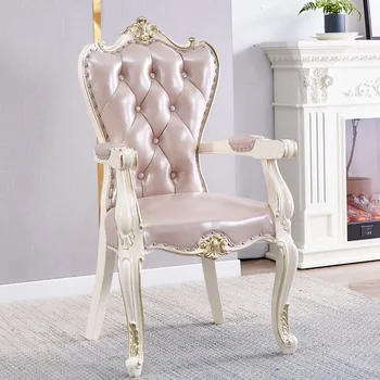 Современные роскошные стулья, Деревянные свадебные подлокотники, Милые кожаные стулья для гостиной в скандинавском стиле, опора для спинки, мебель для дома Fauteuil Salon 11