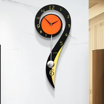 Современные часы в скандинавском стиле, настенные деревянные часы на батарейках, Бесшумные, уникальные модные часы Horloge Murale Home Decor 10