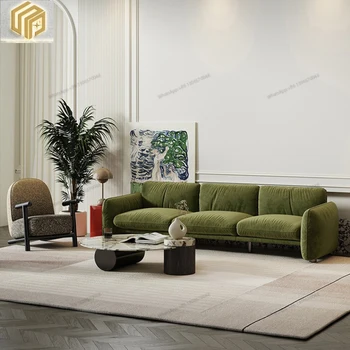 Современный тканевый диван, гостиная, Небольшой блок, итальянский дизайнер-минималист, ткань с матовой технологией, диван для троих человек 6