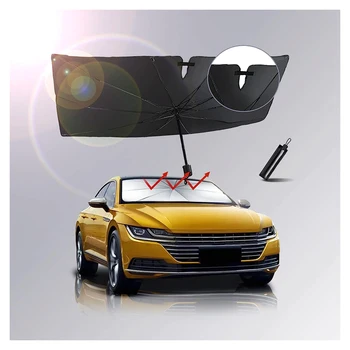 Солнцезащитный зонт на лобовом стекле автомобиля Складной автомобильный солнцезащитный зонт для переднего стекла автомобиля Защищает автомобиль от ультрафиолетовых лучей Солнца