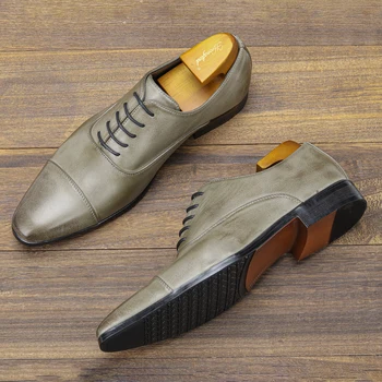 Социальная мужская обувь, деловые Стильные оксфорды, удобная официальная обувь для джентльменов, мужские 6