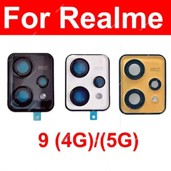 Стеклянная крышка объектива задней камеры для Realme 9 4G 5G Global Стекло объектива задней камеры с рамкой и деталями держателя 8