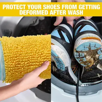 Сумка для мытья обуви Долговечная сумка для чистки обуви Удобная сумка для мытья обуви на прочных молниях Идеальная сумка для стирки обуви для домашнего использования 8