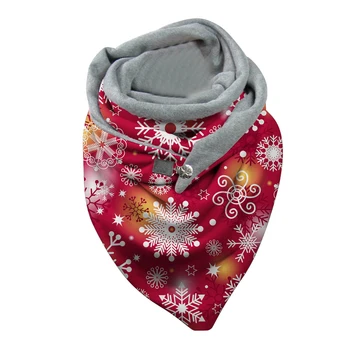 Теплый шарф и шаль с 3D принтом Red Christmas Art Print для женщин и мужчин