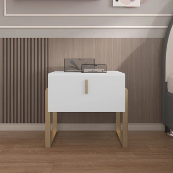 Туалетный столик Деревянная прикроватная тумбочка Роскошный Декоративный ящик Маленькая Прикроватная тумбочка, созданная вспомогательной мебелью Tables De Nuit для спальни