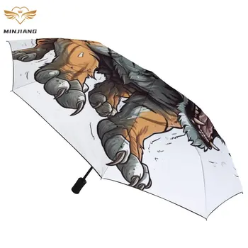 Туры с 3-х складным зонтиком Tiger Стильные зонты Ветрозащитный Портативный Автоматический зонт 12