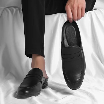 Удобные мягкие домашние сандалии, Размер 40-47, Модная обувь 2023 года, мужские тапочки, EVA, слипоны на плоской подошве, Прогулочные мужские полуботинки 8