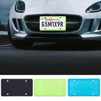 Универсальная силиконовая крышка рамки автомобильного номерного знака США, Защищенная от атмосферных воздействий, светящаяся Лицензия    Держатель номерного знака для автомобиля Грузовик Фургон 3