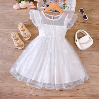 Фатиновое платье с длинными рукавами для маленьких девочек, платье принцессы, платья для танцев, одежда для вечеринок, платье для маленьких девочек 6