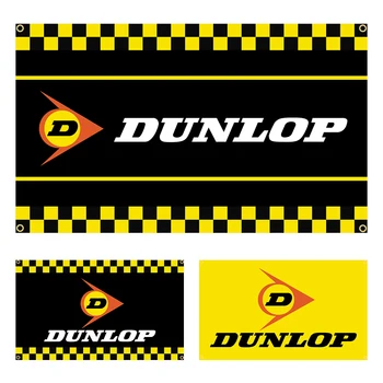 Флаг шин Dunlops 90x150 см, украшение из полиэстера, баннер с принтом, Гобелен, 3x5 футов, Джемони