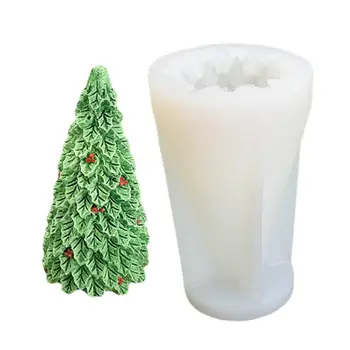 Форма для рождественской свечи Силиконовая форма для изготовления свечей своими руками Ароматическая свеча Мыло Торт Шоколадные подарки Форма для Рождественской елки 13