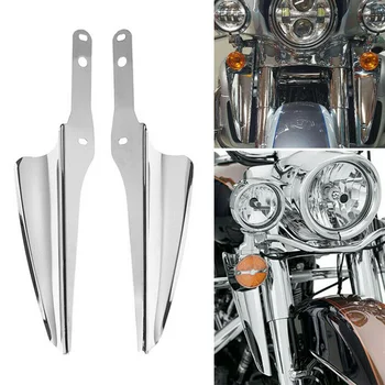 Хромированные ветрозащитные устройства для крепления передней вилки мотоцикла Для Harley Touring Road King Street Electra Glide FLHXS FLHX FLHR 1995-2021 13