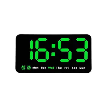 Цифровой будильник с Дисплеем температуры, Работающие на Батарейках Настольные Часы с Регулируемой Яркостью reloj de pared 3