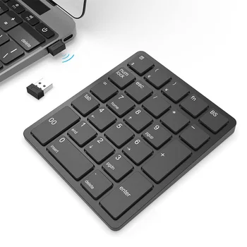 Цифровые панели, беспроводная 26-клавишная цифровая клавиатура Внешний ввод данных 2.4 G Цифровая клавиатура для ноутбука, ПК, настольного компьютера