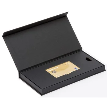 Черная картонная коробка для карточек, изготовленная на заказ Жесткая коробка для деловых кредитных свадебных подарочных карт в форме книги 13