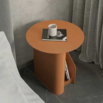 Черная прикроватная тумбочка, современный металлический обеденный стол, креативная прикроватная тумбочка, приставной столик к дивану, роскошное маленькое кресло 2