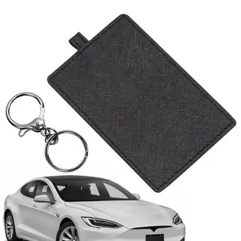 Чехол для ключей Tesla Model 3 Model Y Model X S Автоаксессуары Ключи от автомобиля из искусственной кожи с полным покрытием Защитная сумка в виде ракушки 7
