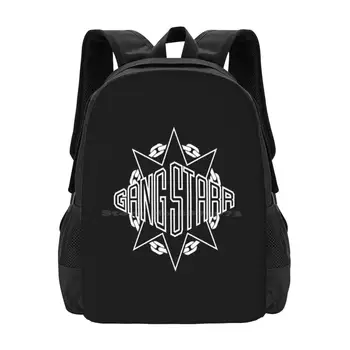 Школьный рюкзак большой емкости Gangstarr, сумки для ноутбуков, иероглифы, видение 3-го Глаза, Gangstarr, Озорные души, хип-хоп, рэп 7