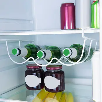 Экономия места в Холодильнике Полка Для Холодильника Увеличьте Пространство Холодильника с помощью Пивной Стойки Железный Винный Стеллаж Эффективный Органайзер для Холодильника 15