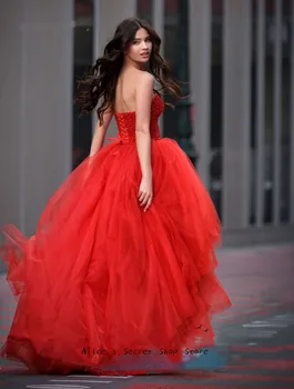 Элегантные Свадебные платья A-Liine Красного цвета, свадебные платья без рукавов в стиле милой девушки для женщин, сшитое на заказ Платье невесты большого размера 2021 г. 9