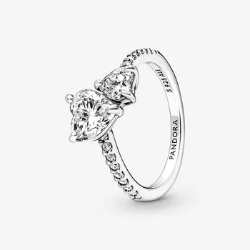 Ювелирные изделия из стерлингового серебра S925, женское кольцо, блестящее с бриллиантом, подарок ко Дню матери 15