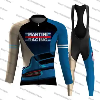 2023 Martini Racing Комплект из джерси для велоспорта с длинным рукавом, Быстросохнущая MTB Дышащая велосипедная одежда, рубашка для шоссейного велоспорта 9