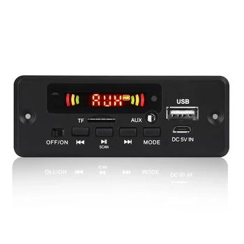 2X3 Вт Усилитель MP3 Декодер Плата 12V Bluetooth 5.0 30 Вт Автомобильный FM-радио Модуль Поддержка TF USB AUX 1