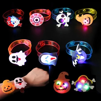 5ШТ Ночной светящийся браслет Детский пират для вечеринки на Хэллоуин, подарки для гостей на День рождения, карнавальный подарок, декор для Хэллоуина, детская игрушка 11