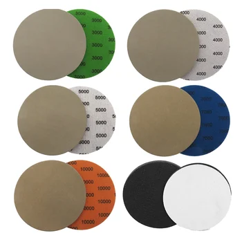 6-дюймовый Шлифовальный диск для Наждачной бумаги 3000 4000 5000 7000 10000, с Контактной площадкой, 25 кусков сухой и Влажной Наждачной бумаги 11