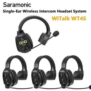 Saramonic WiTalk WT4S Система беспроводной гарнитуры для дуплексной связи на морской лодке, гарнитуры для внутренней связи, тренерский микрофон 4