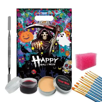 Scar Wax SFX Makeup Эффекты Хэллоуина Набор для макияжа с Scar Wax Профессиональный набор для Хэллоуина Краска для лица и тела Искусственное нанесение ран 2