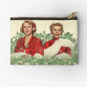 Sisters A Merry White Christmas, Сумки на молнии, Маленький карман, Женские носки для монет, мужская сумка для упаковки трусиков 3