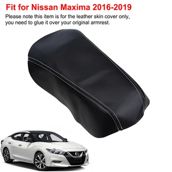 Автомобильный центральный пульт управления, подлокотник, коробка, кожаное покрытие, консоль, черные кожаные Водонепроницаемые детали интерьера для Nissan Maxima 2016 2017 2018 2019